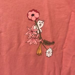 Pink floral rip n dip skater shirt
